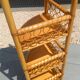 Vintage corner shelf in rattan – 1970s – Exceptional condition