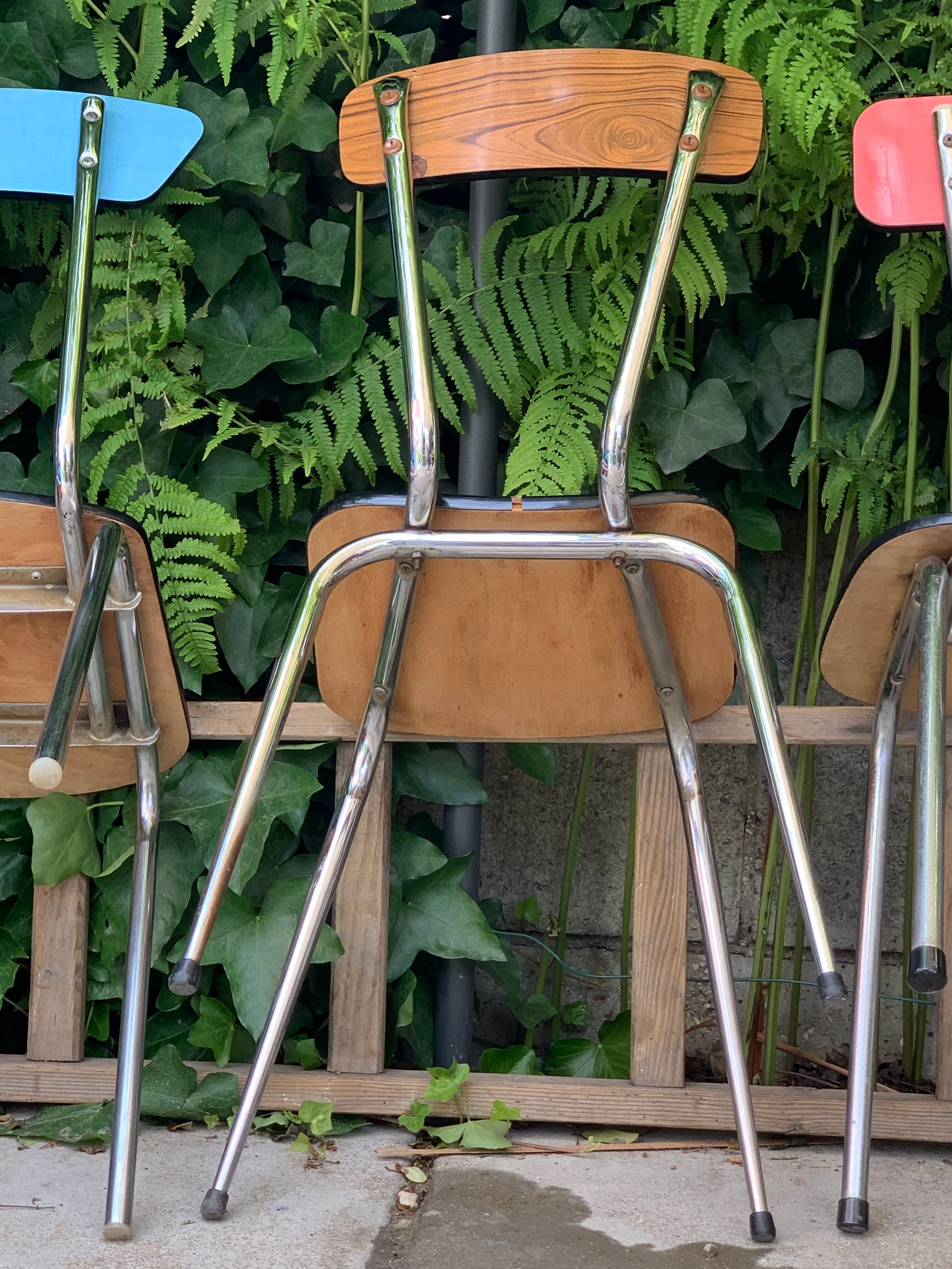 Mismatched formica chairs