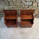 Pair of teak bedside tables