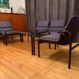 G30 set, sofa, 2 armchairs and coffee table designed by Martin Stoll, Germany, 1980s.