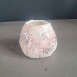 Small handmade ceramic pot signed