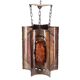 Accolay brutalist chandelier in copper and resin, 1960s
