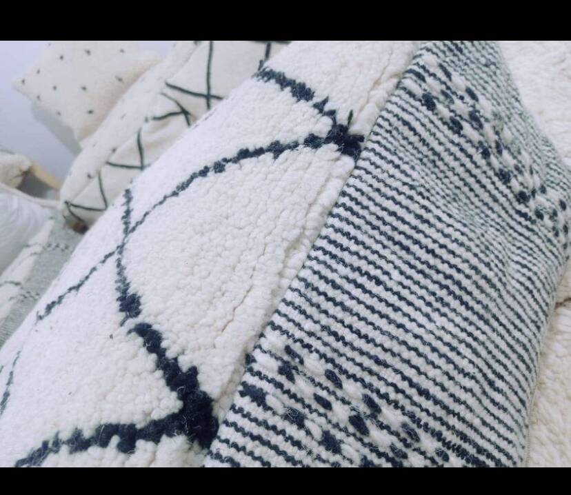 100% handmade artisanal Berber pouf