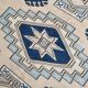 6x8 Vintage Rug İn Blue Tones, Turkish Wool Pattern Rug, 225x178 Cm