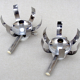 Pair of wall lamps "Fleur de lumière" Trocmé chromed aluminum, 70s
