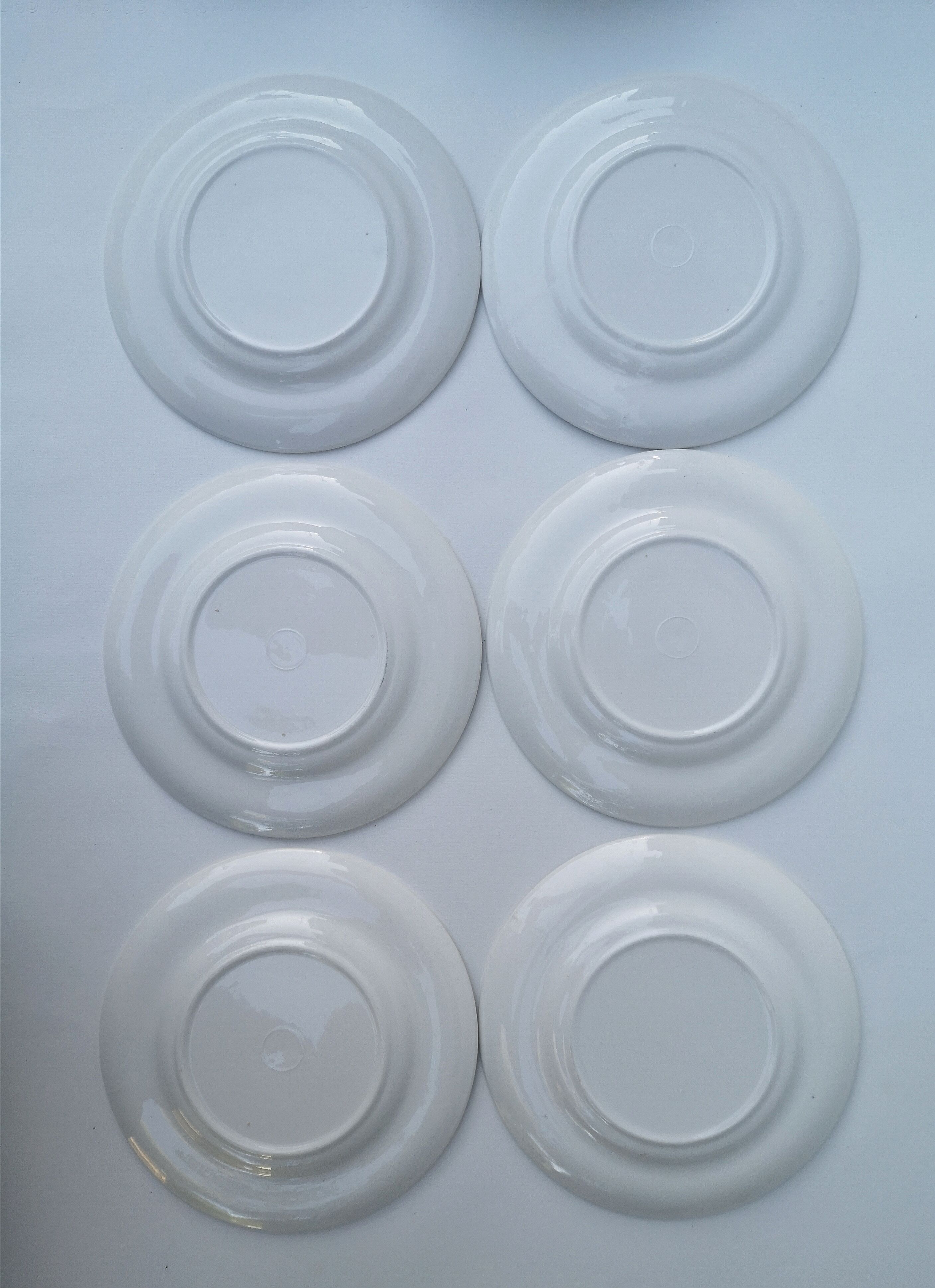 Old dessert plates, talking theme Fables de la Fontaine