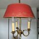 Lustre said metal chandelier with 3 lights in hunting horns.