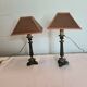 Empire style bronze table lamps