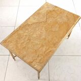 Marble and gilded metal coffee table