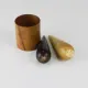 Carl Aubock II "The Bombs" salt and pepper shakers, walnut & horn, 1950s