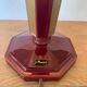 ▪️Lampe Vintage Le Dauphin Céramique Bordeau Et Or Et Abat Jour Nacre Art Deco