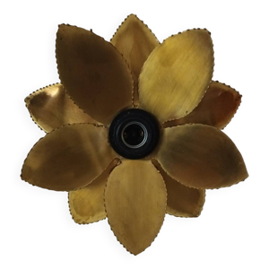 Applique fleur laiton