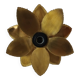Brass flower wall light