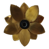 Applique fleur laiton