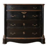 Napoleon III black and brass commode