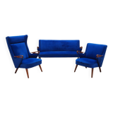 Blue living room set, Danish design, 1960s, designer: Chresten Findahl Brod