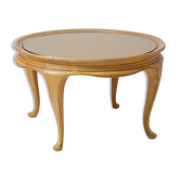 Table basse en chêne et miroir 1950