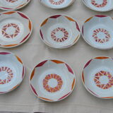 Series of 20 modernist plates Faïencerie de Castres