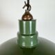 Industrial British Green Enamel Factory Pendant Lamp, 1960s
