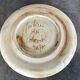 Small vintage plate from the La Colombe pottery, Vallauris artistic effect stoneware
