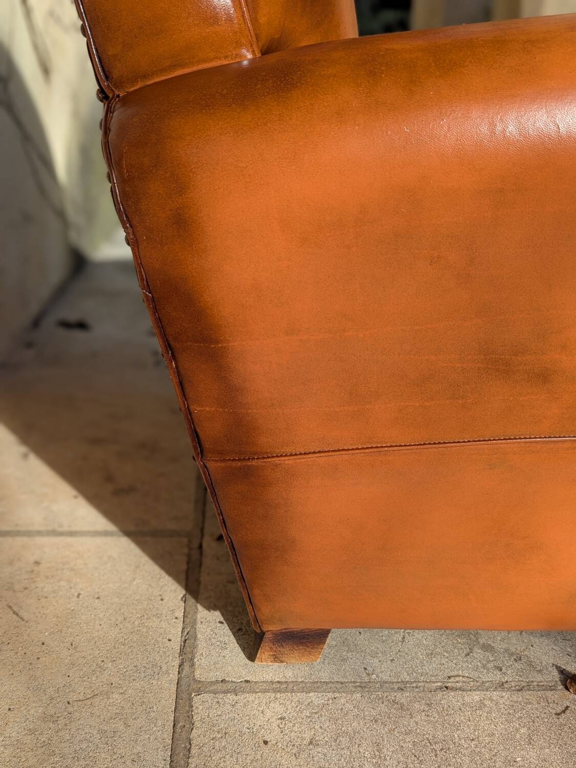 Fauteuil club en cuir