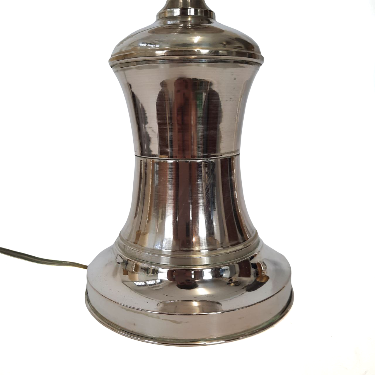 Three vintage bedside lamps in silver