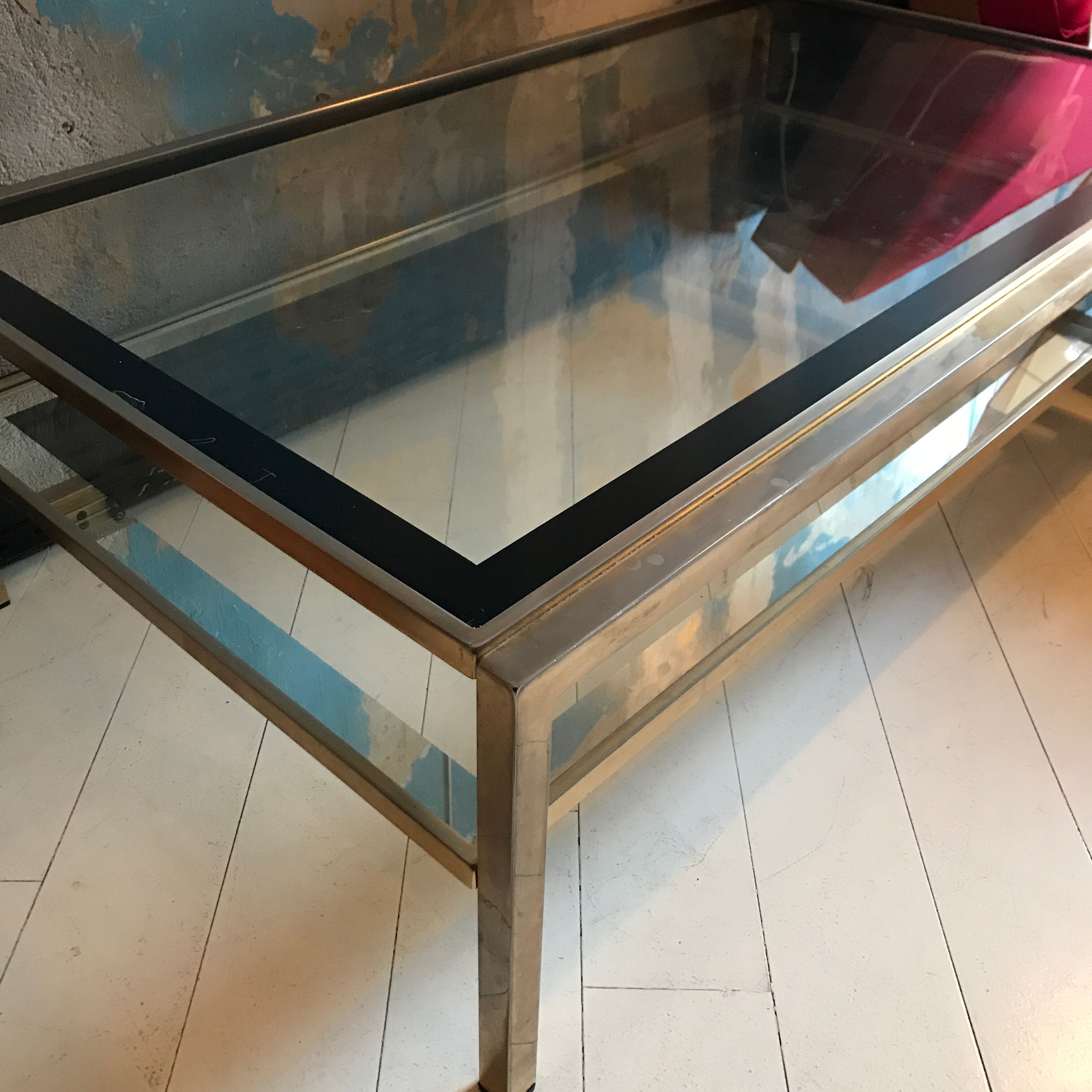 Brass and glass table