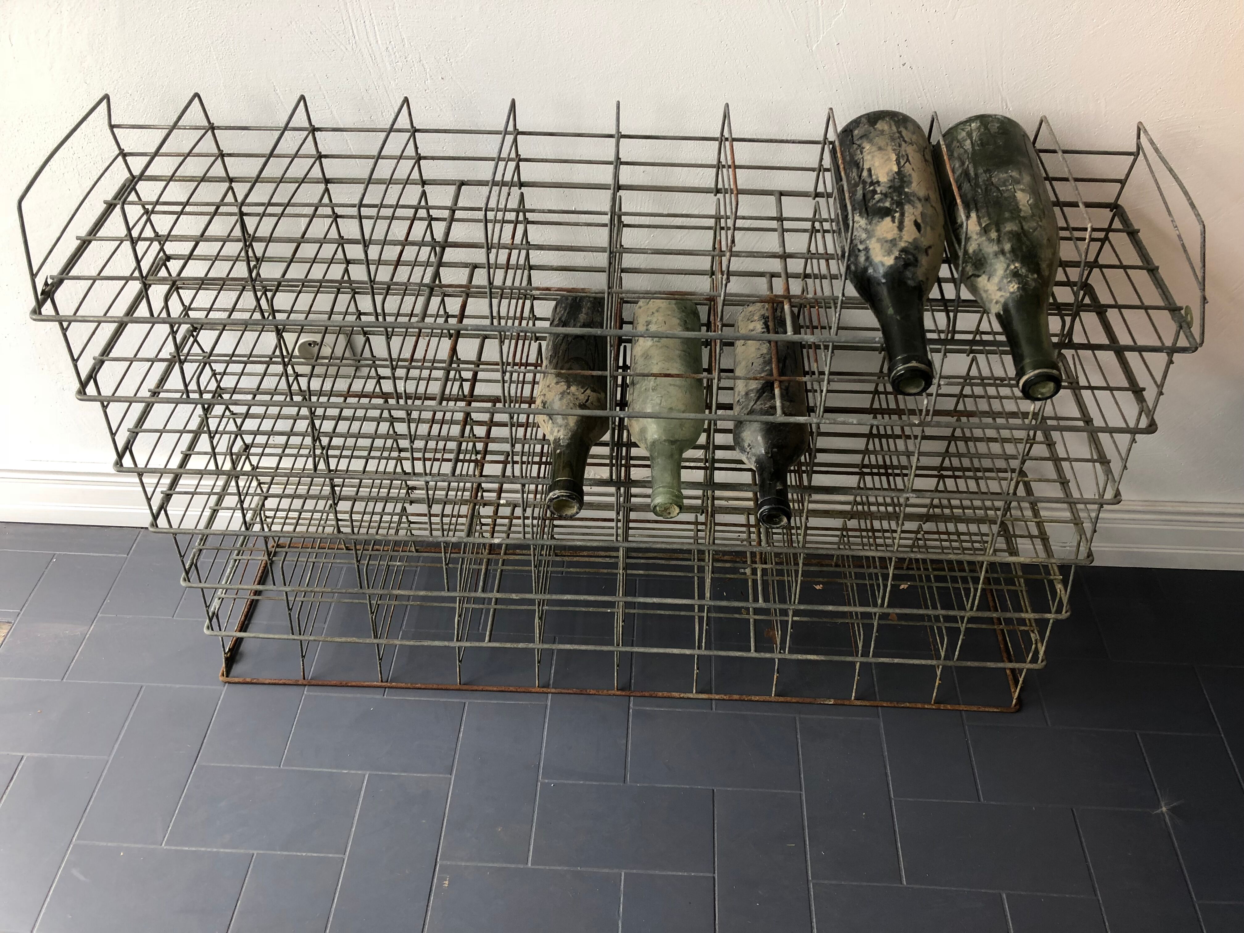 Old metal bottle holders