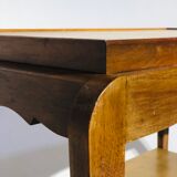 Vintage side table double top oak 1940