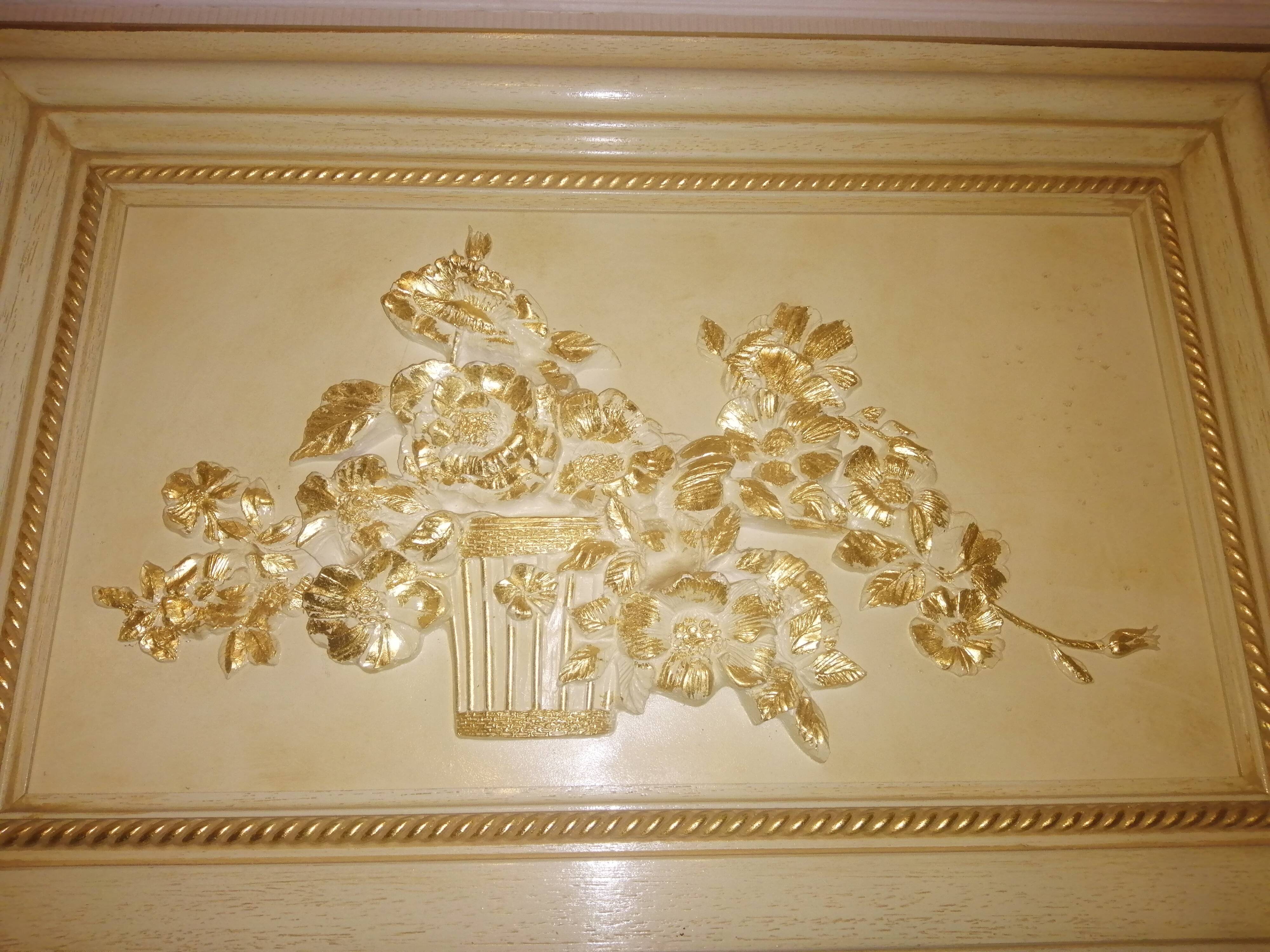 Large carved wooden mirror 70x125cm