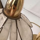 Vintage double flower table lamp golden