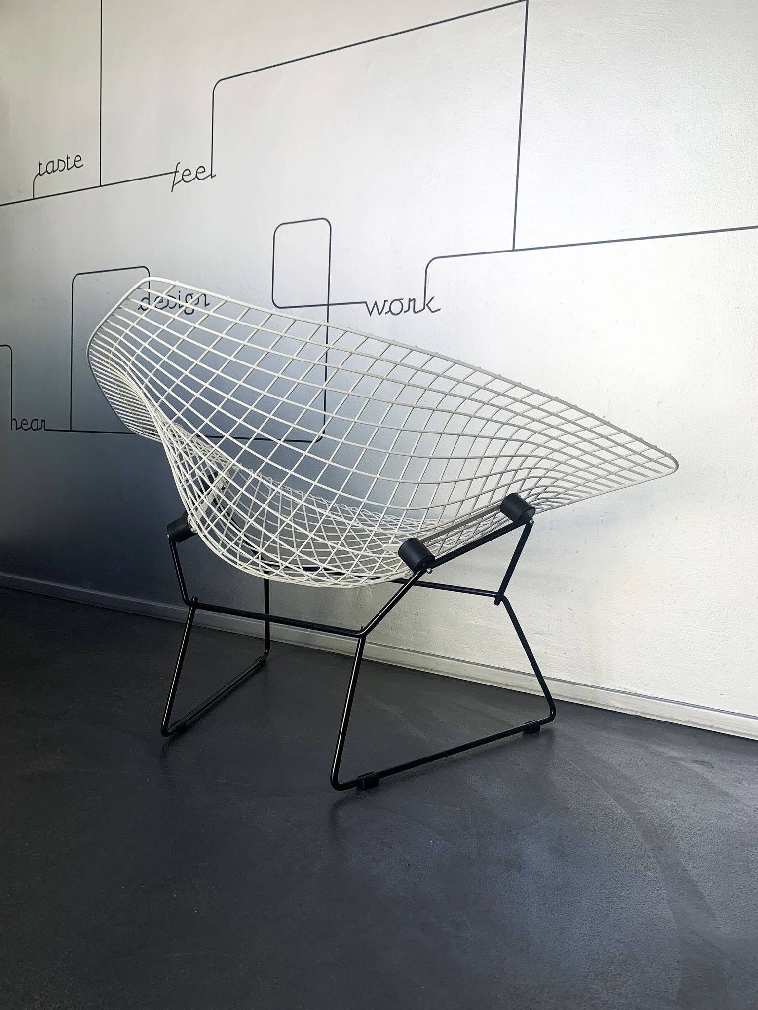 Big Diamond armchair, Harry Bertoia for Knoll International, 1950s-60s, restored