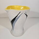 ceramic pitcher by Jacques Sagan with abstract patterns, Vallauris