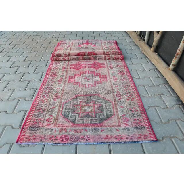 1940s Turkish Long Hallway Runner  89x360