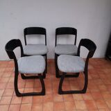 Set of 4 chairs sled 1970