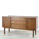 Midcentury G Plan 'E Gomme' Sideboard In Walnut And Brass. Vintage Modern /