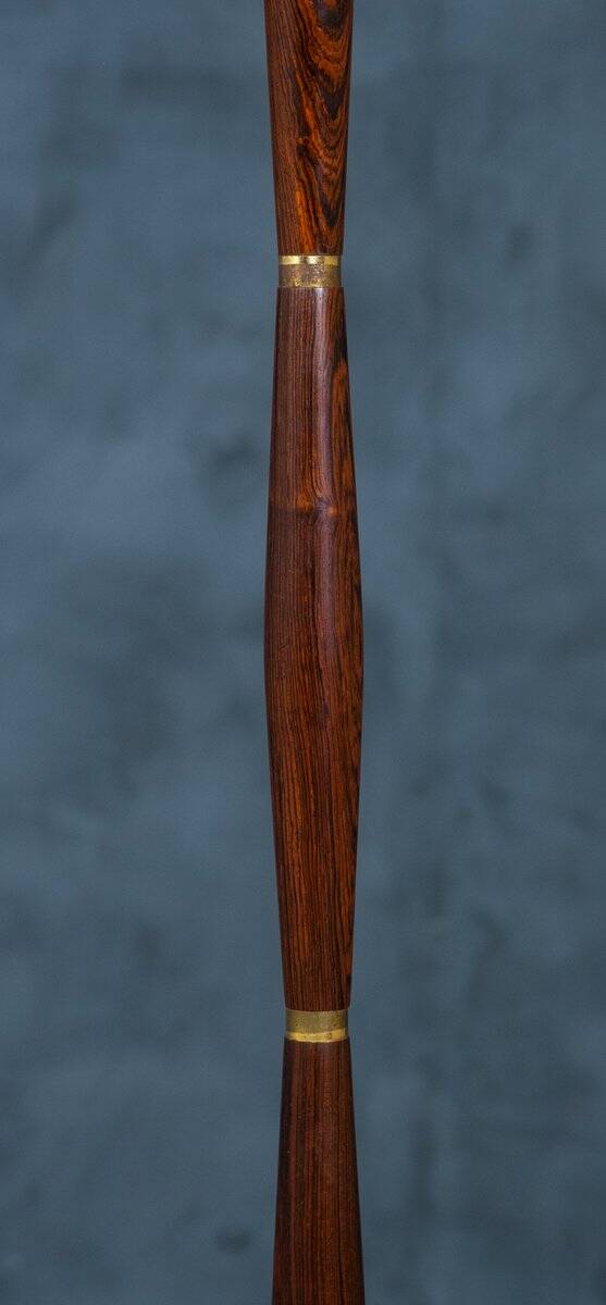 Mid-Century Floor Lamp in Rosewood and Brass, Denmark, 1960s