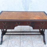 English double-sided mahogany desk