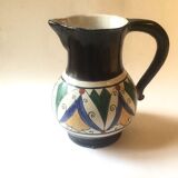 Pitcher Béatrix Poulpard Malicorne 19th century décor in Breton.