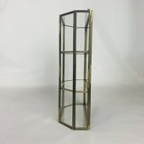 Vitrine miniature laiton verre, étagère