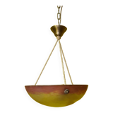 French pate verre hanging light from the 1910s 1920s
