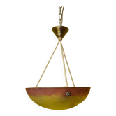 French pate verre hanging light from the 1910s 1920s