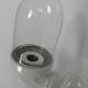 Wall lamp in porcelain with a transparent glass shade, 1930s.