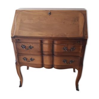 Secretary speed bump Louis XV walnut style