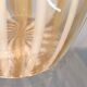 Elegant vintage Murano table lamp with swirled gold & white stripes, Italy 1980s