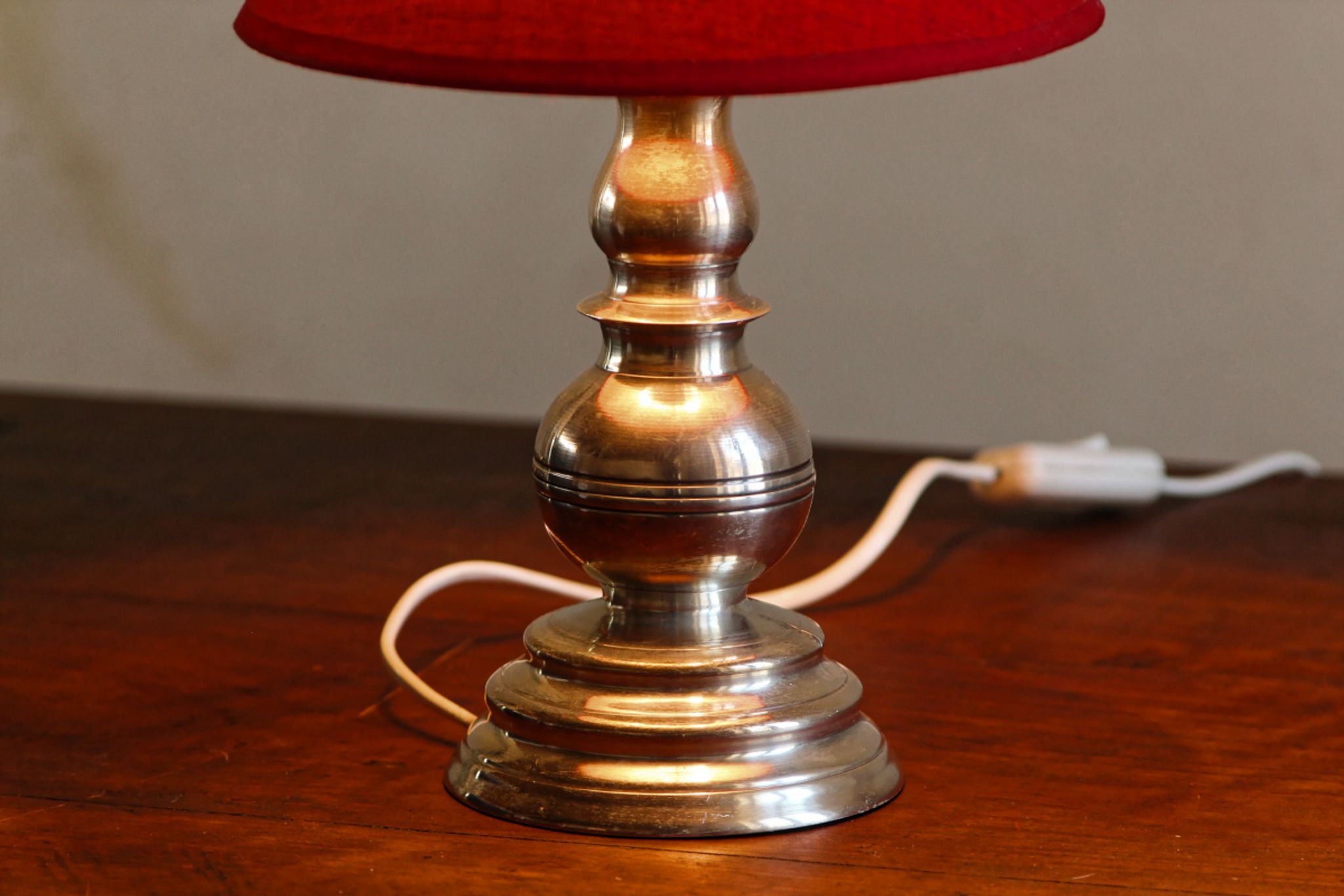 Silver metal lamp