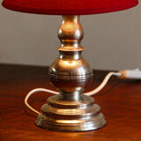 Lampe en métal argenté