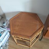 Vintage bamboo coffee table