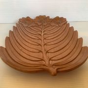 Vide poche trio de fleurs et leur feuillage en bois