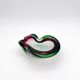Flavio Poli Seguso Sommerso Green Magenta Ashtray 17.5cm 962g